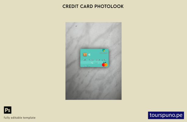 listo para imprimir plantilla frontal de aspecto fotográfico de mastercard de AB